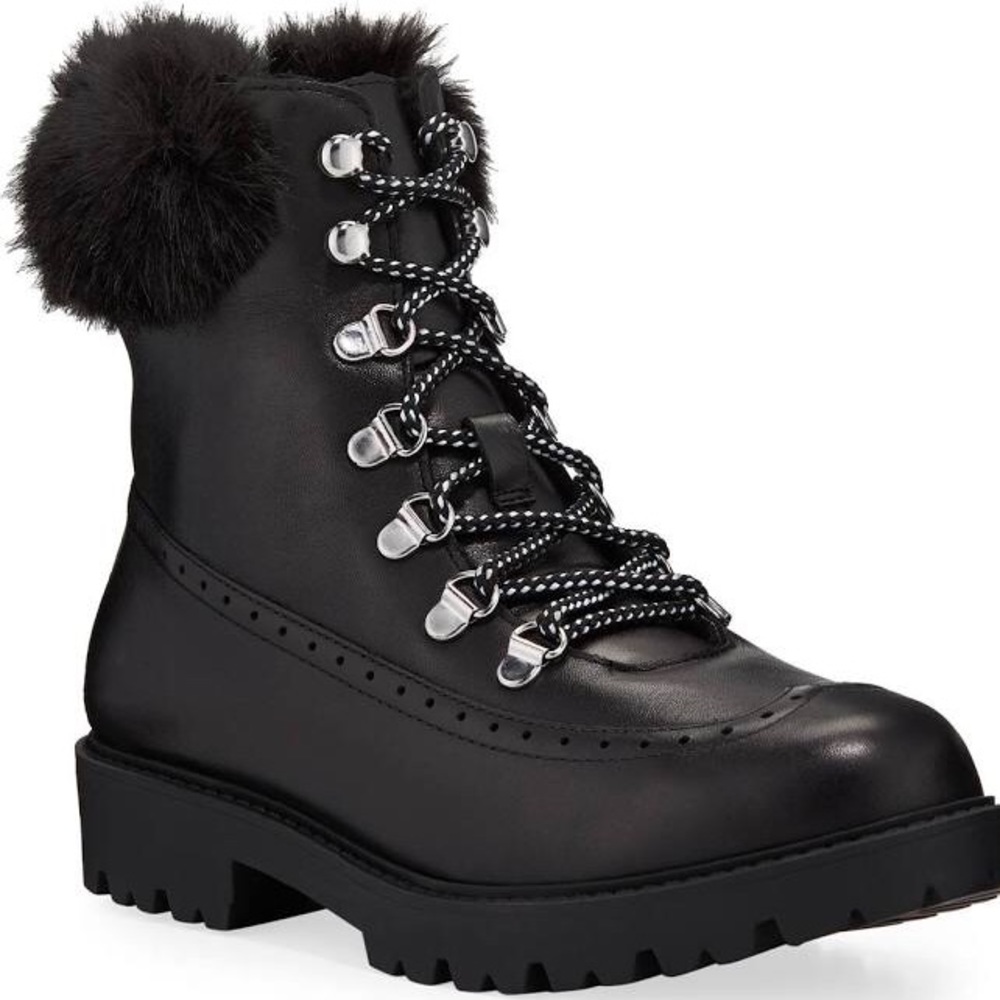 Charles David Ramses Black Fur Boots
